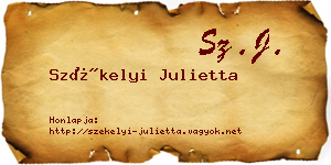Székelyi Julietta névjegykártya